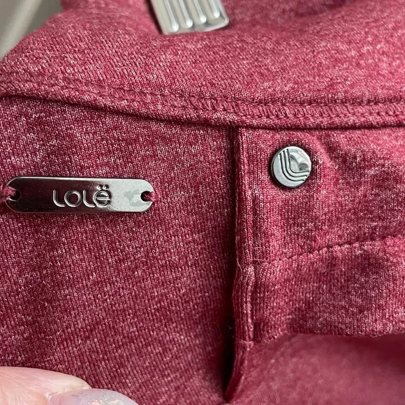 Lole Athletic Burgundy Heathered Short Skirt Sports with Pocket Detail S Tennis - Picture 4 of 5